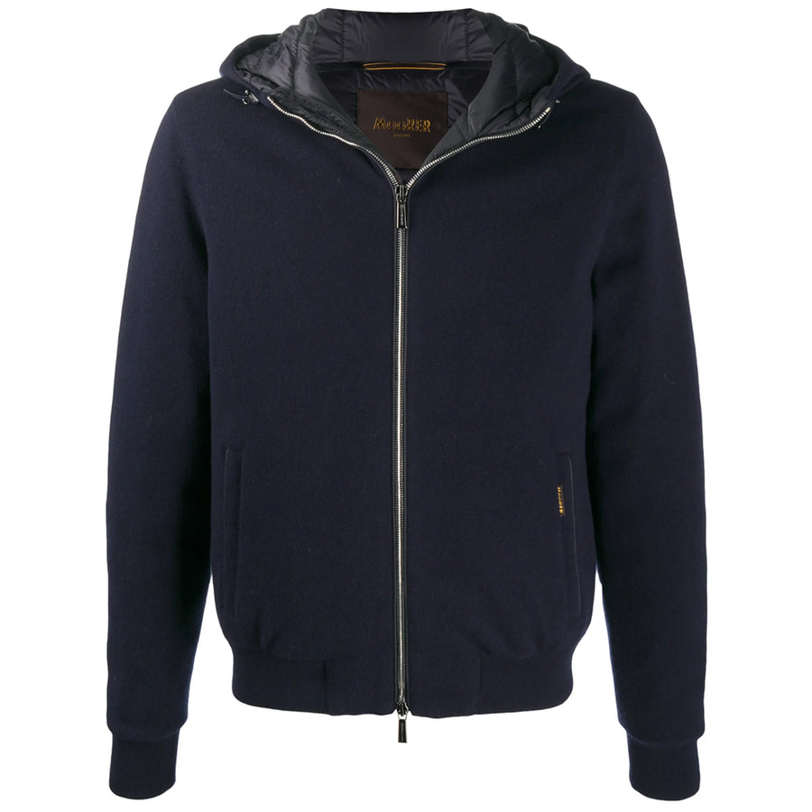 Bomber Jacket Brigno Blue Outer: Virgin Wool