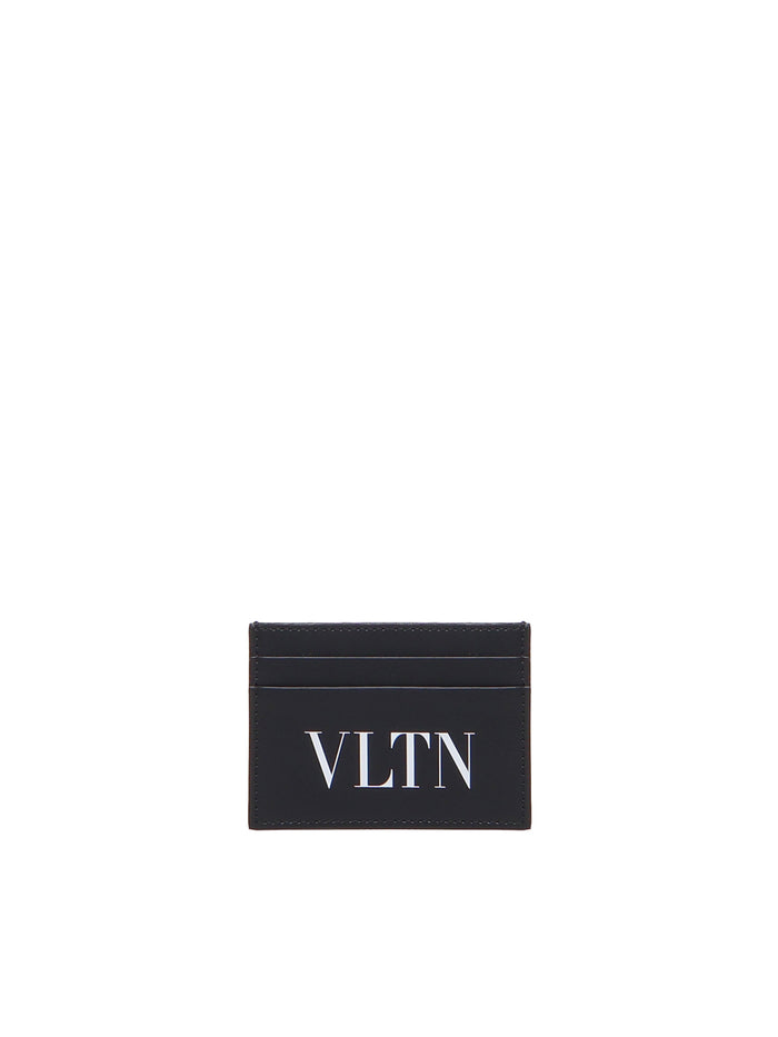 Valentino Garavani Wallets Black, White Calfskin