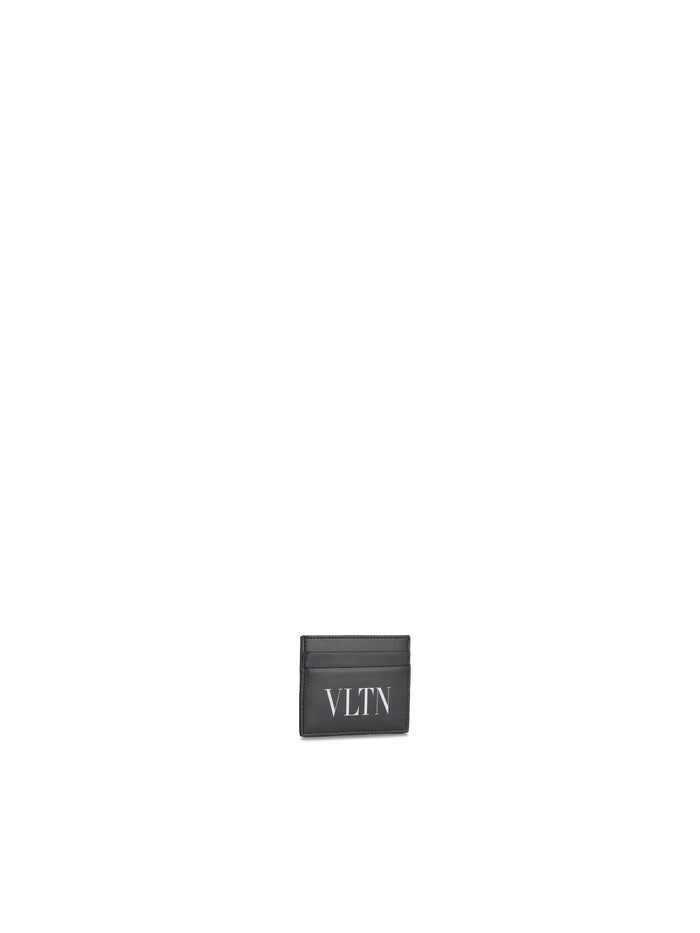 Valentino Garavani Wallets Black, White Calfskin