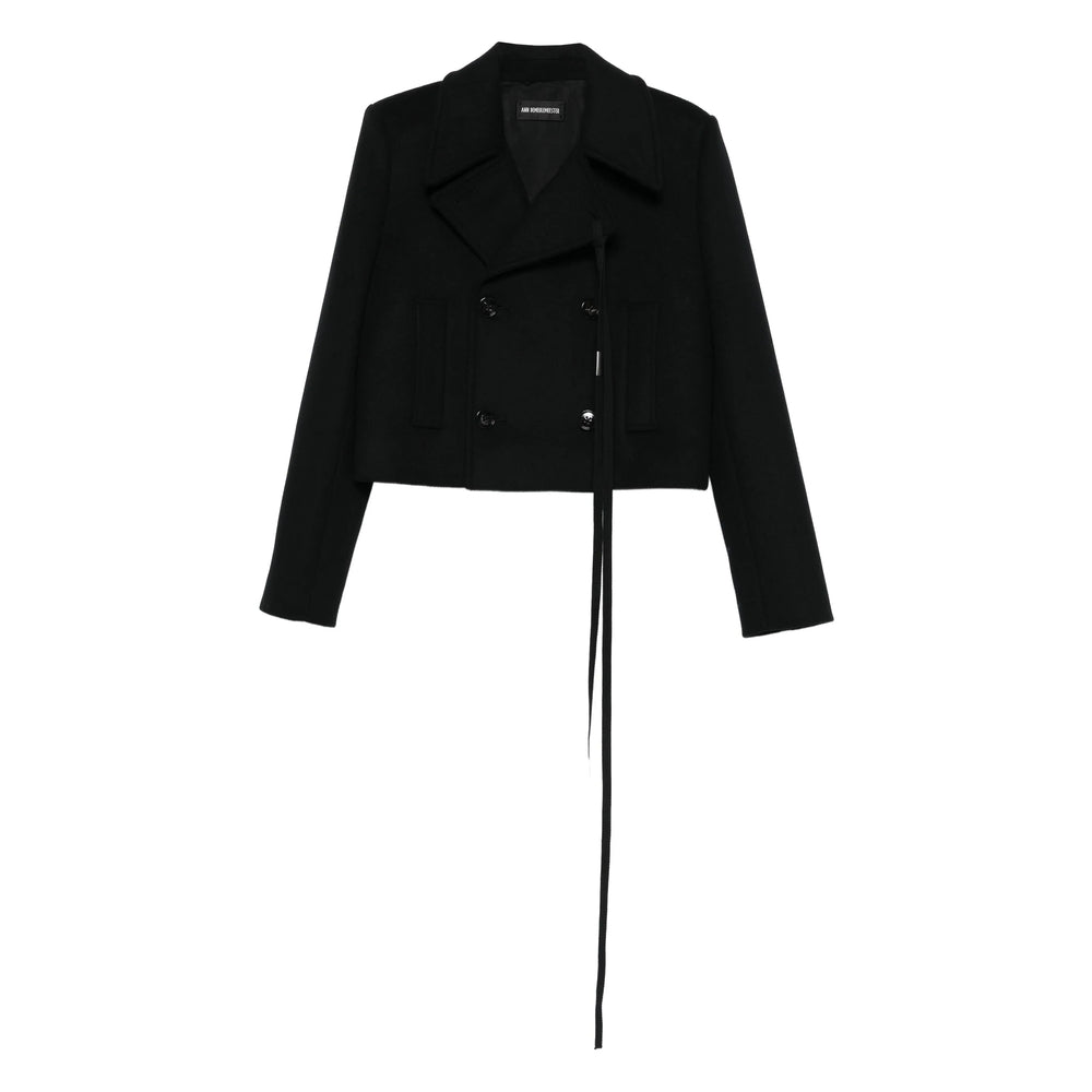 Coat Ann Demeulemeester Black Fabric: 100