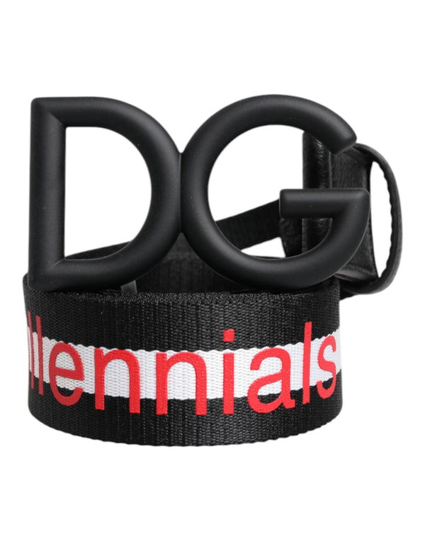 Dolce & Gabbana 95% Polyester belt in black