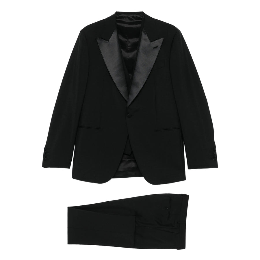 Suit Wool-Mohair Black Outer: Wool Suits