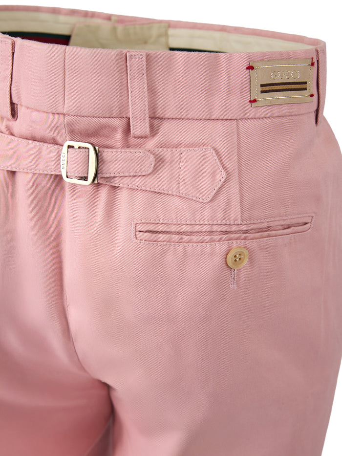 Gucci Cotton trousers in pink — view 2