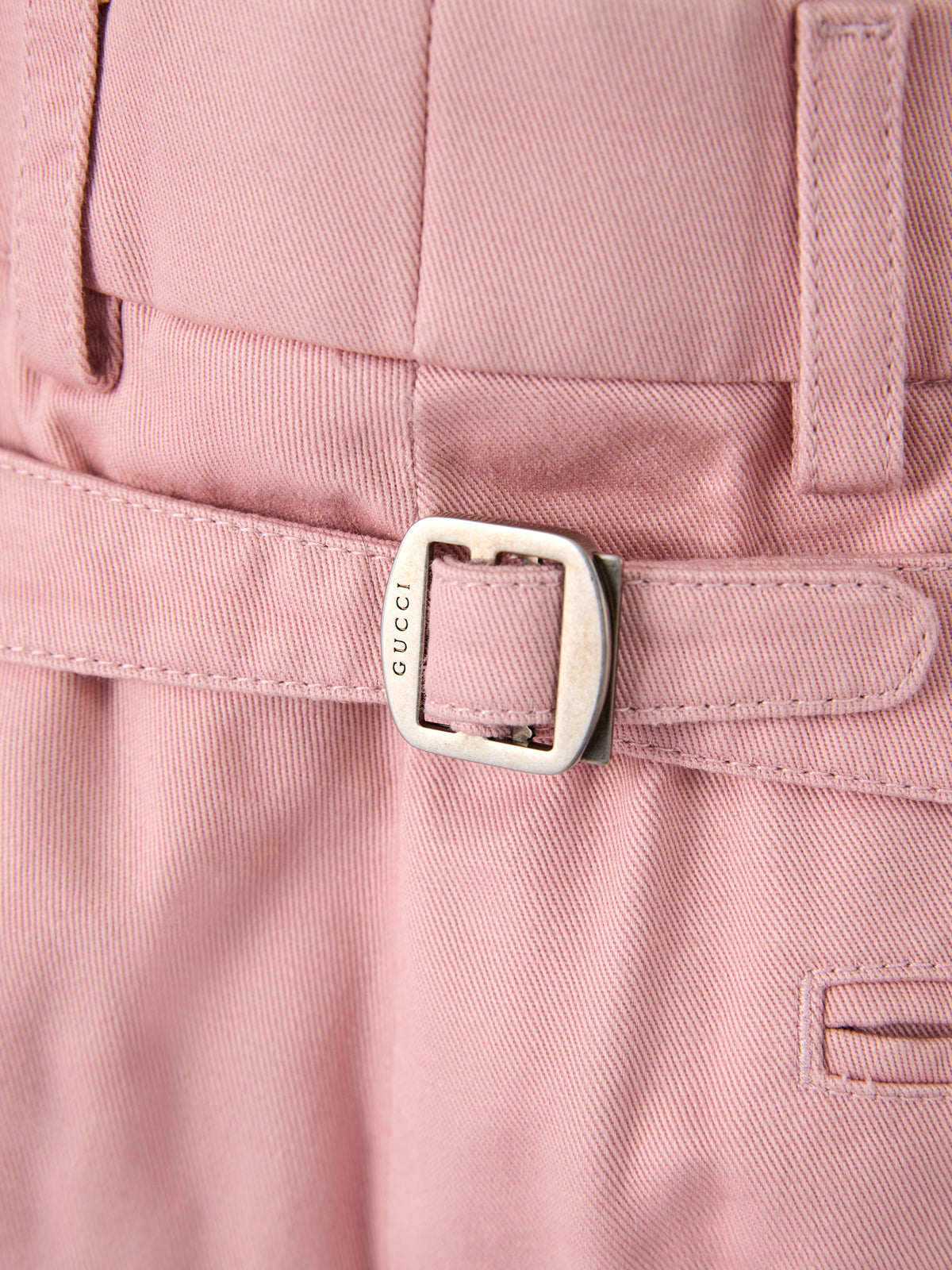Gucci Cotton trousers in pink — view 3