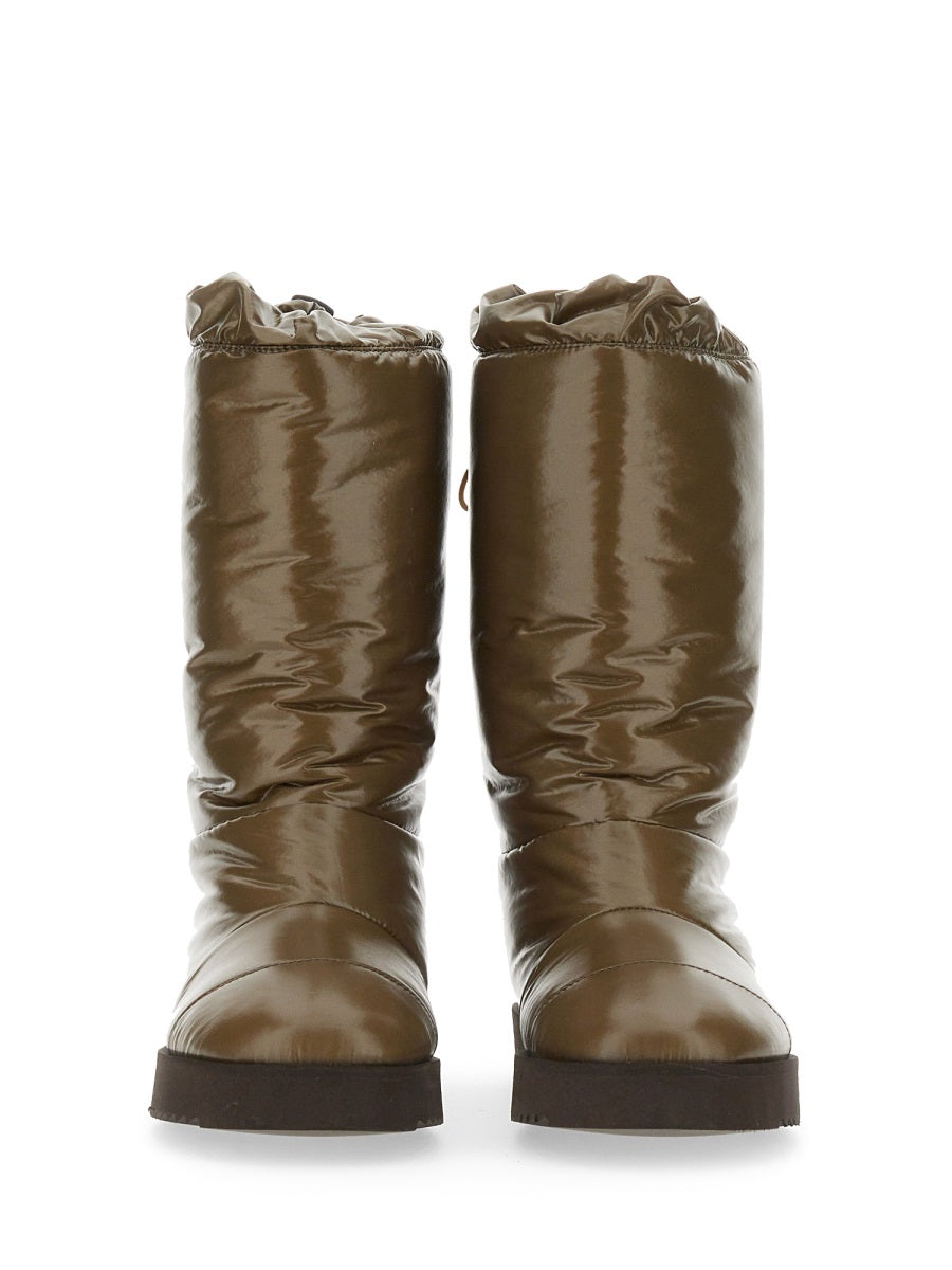 Ski Boots Brown Polyester