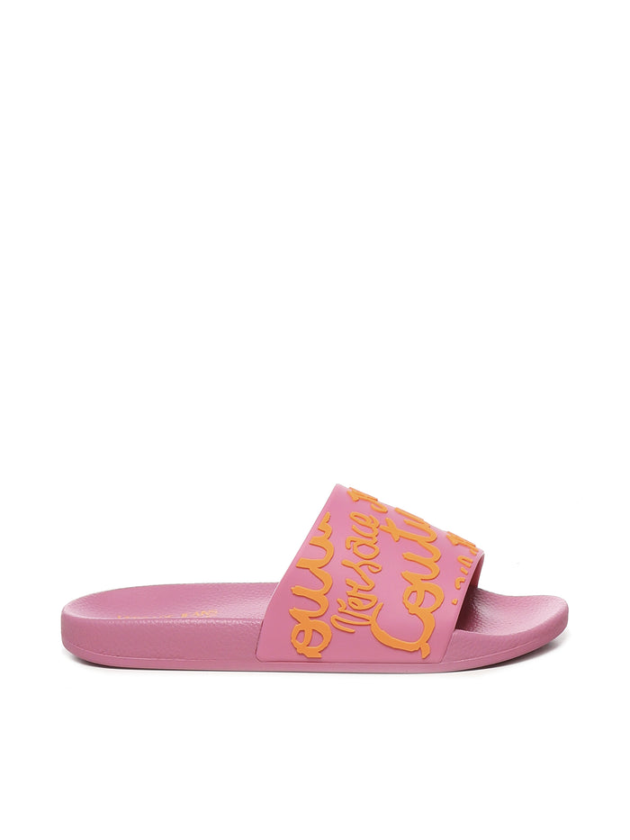 VERSACE JEANS COUTURE Sandals Fuchsia Rubber