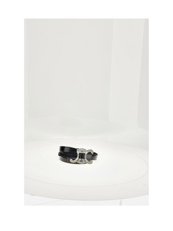 Belt Medium 25mm Black Calf Leather