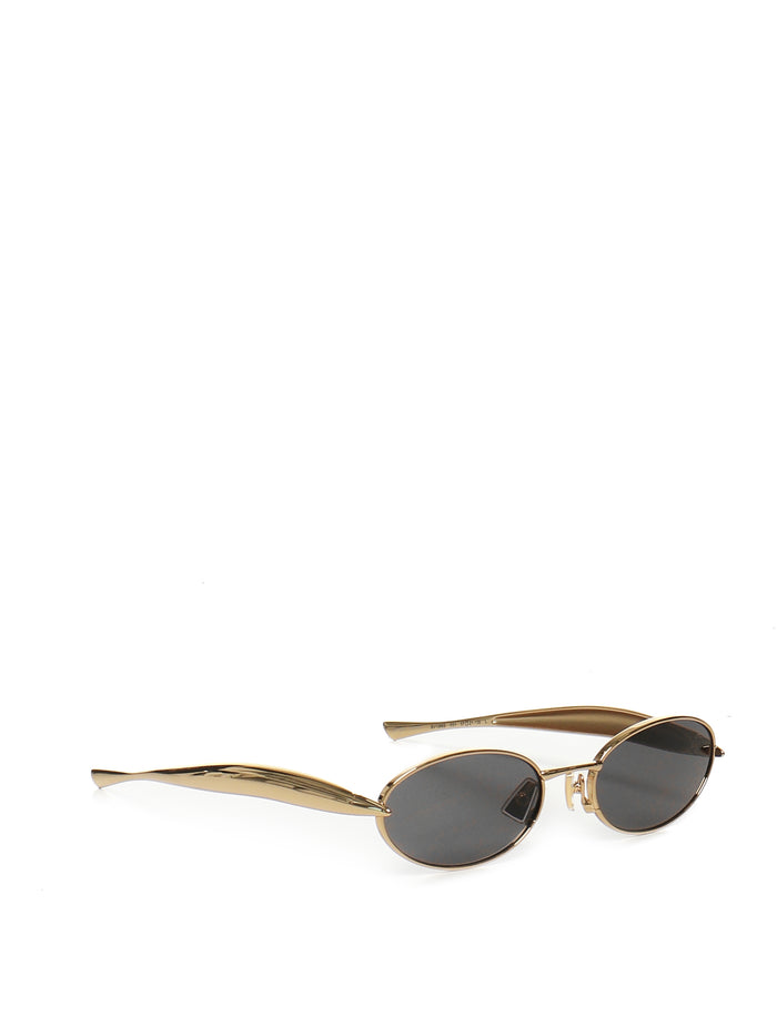 Bottega Veneta Sunglasses Gold-gold-grey Brass