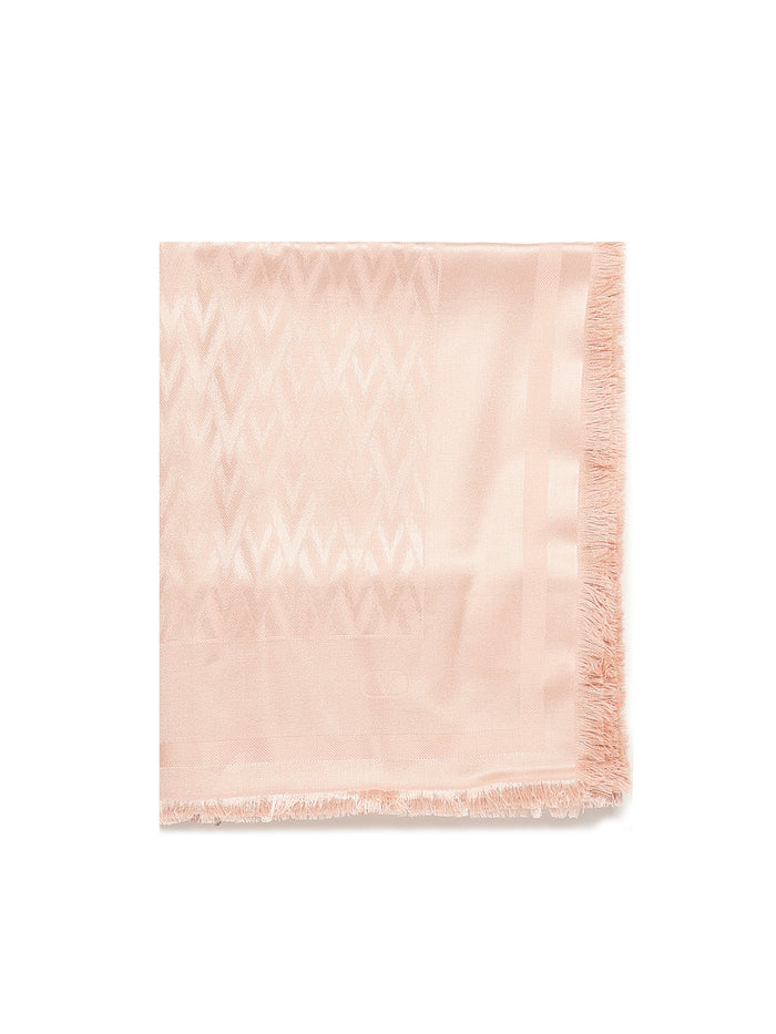 Valentino Garavani Scarfs Pink Silk Wool