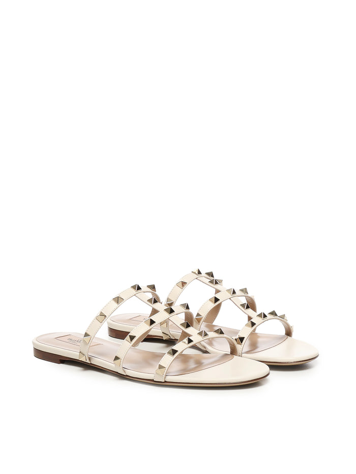Valentino Garavani Sandals Light Ivory Calfskin