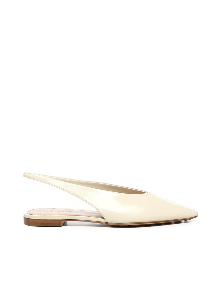Bottega Veneta Flat Shoes Cream Calfskin