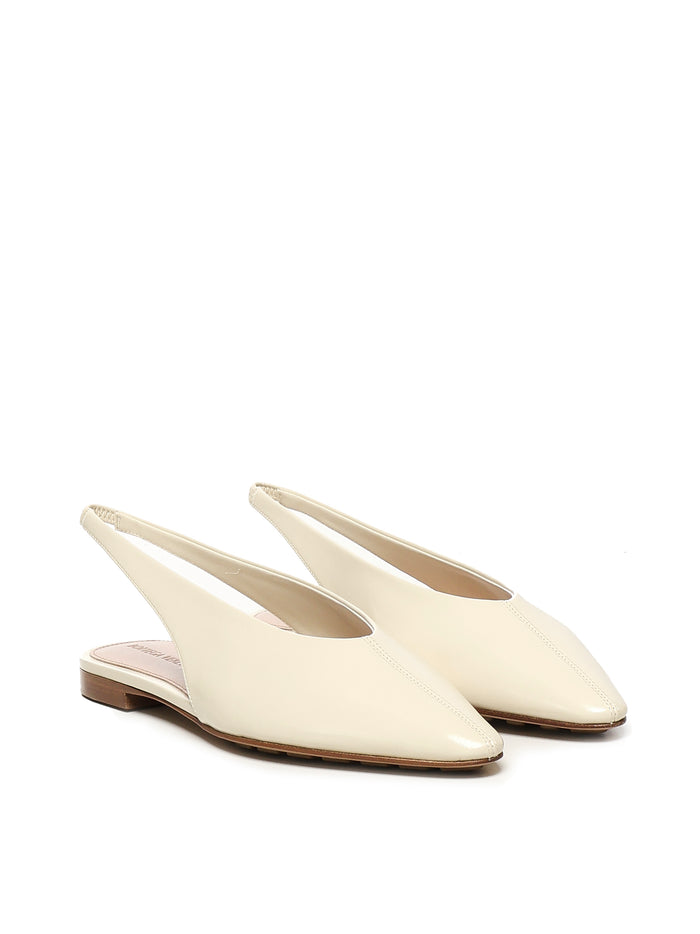 Bottega Veneta Flat Shoes Cream Calfskin