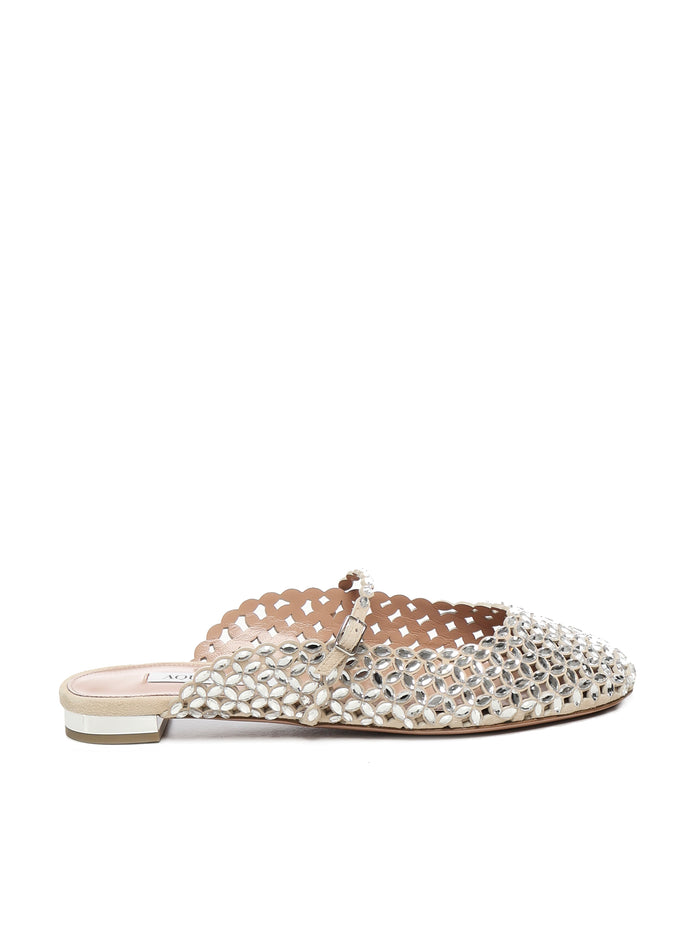 Aquazzura Sandals Nude Suede