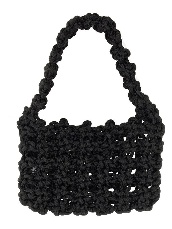 Knot Shoulder Bag Black Nylon