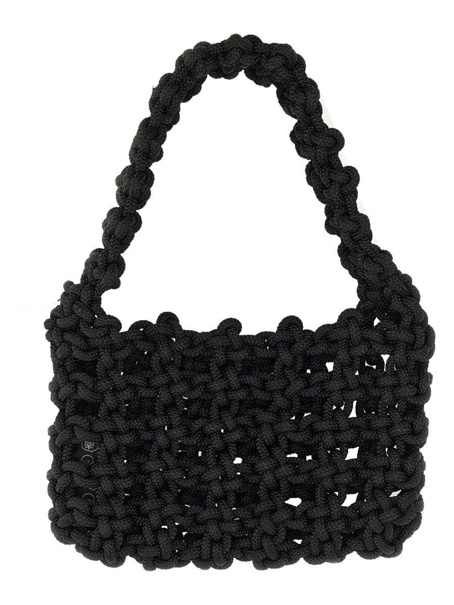 Knot Shoulder Bag Black Nylon