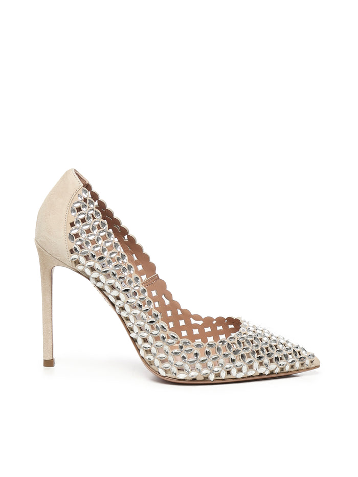 Aquazzura With Heel Nude Suede