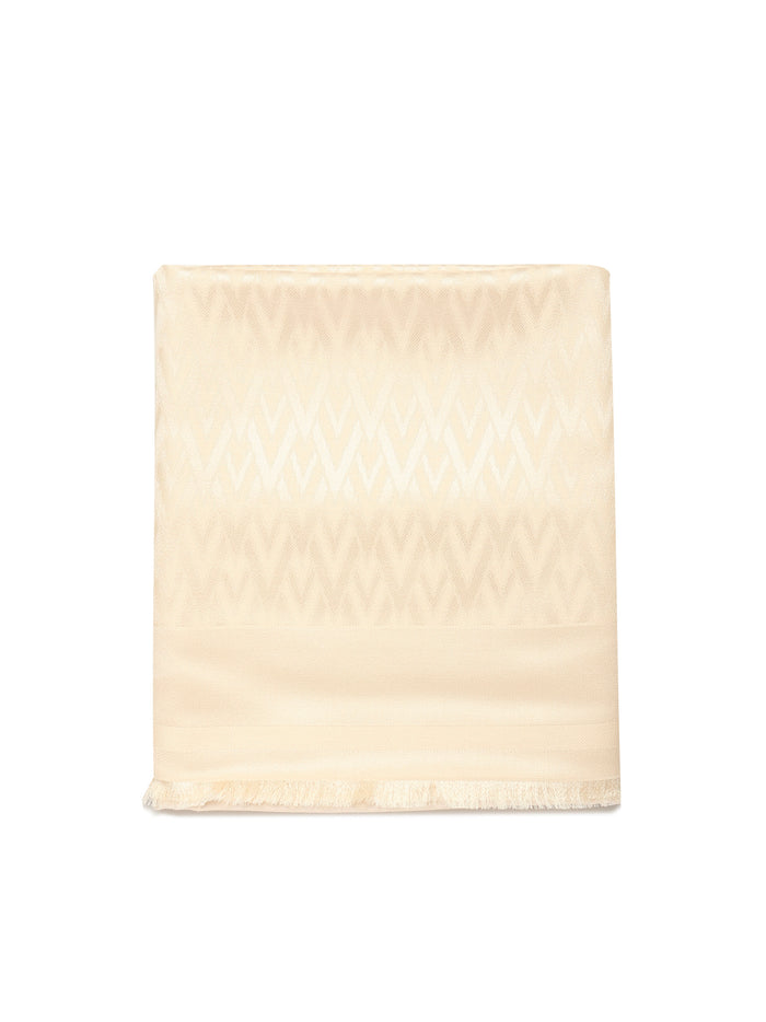 Valentino Garavani Scarfs White Silk Wool