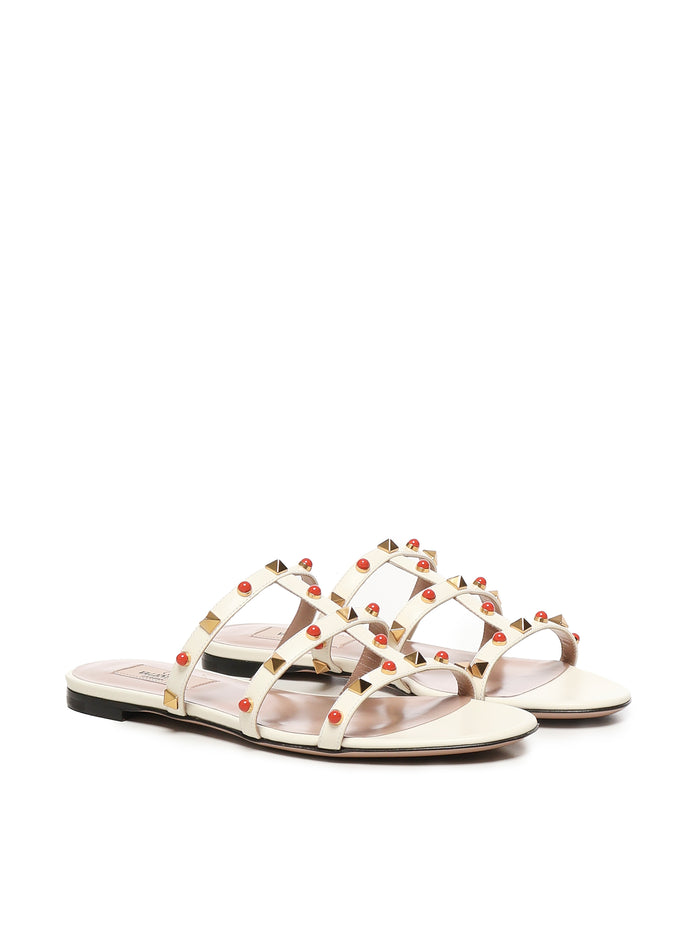 Valentino Garavani Sandals White Calfskin