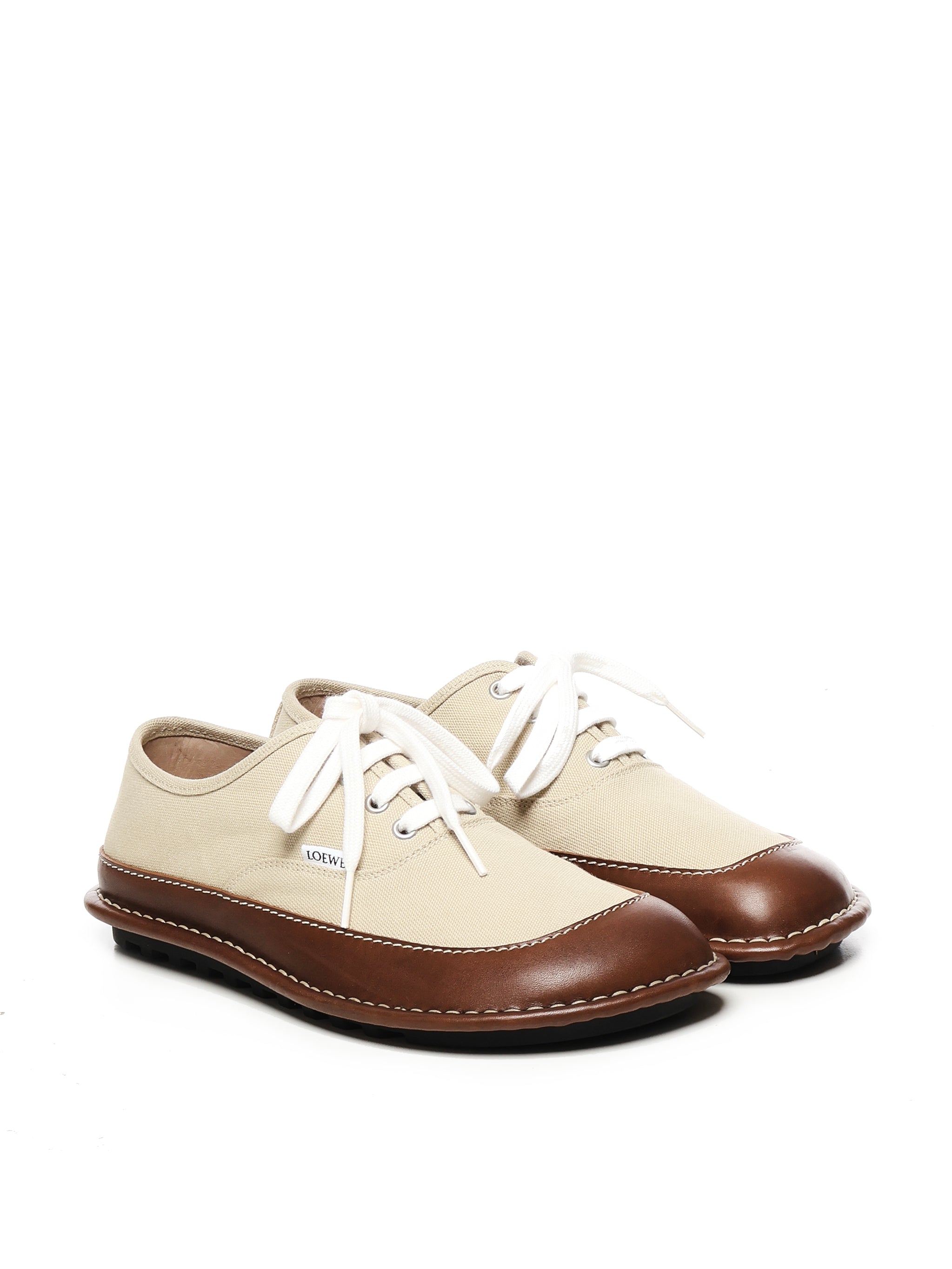 Loewe Sneakers Beige/brown Canvas/calfskin