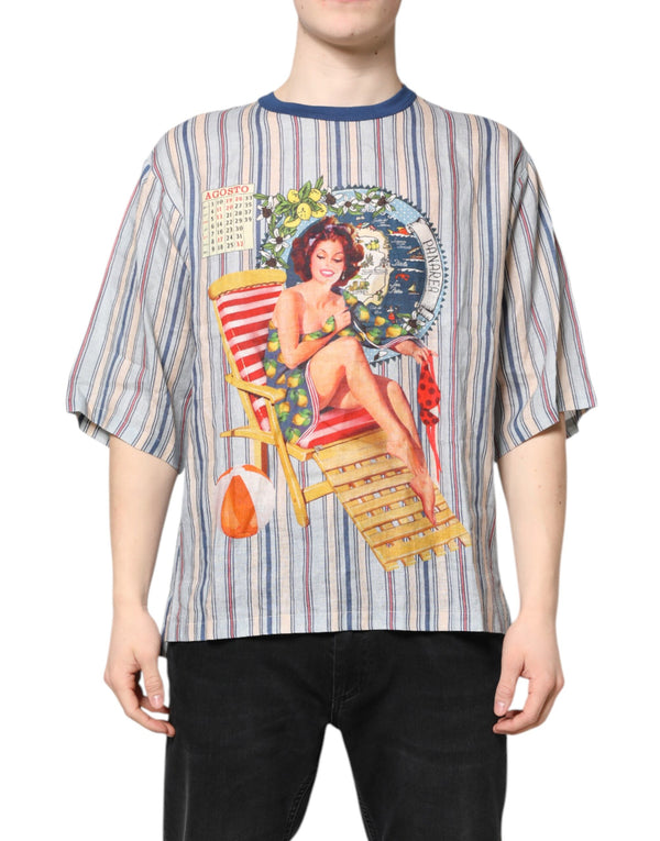 Dolce & Gabbana 100% Flax t-shirt in multicolor