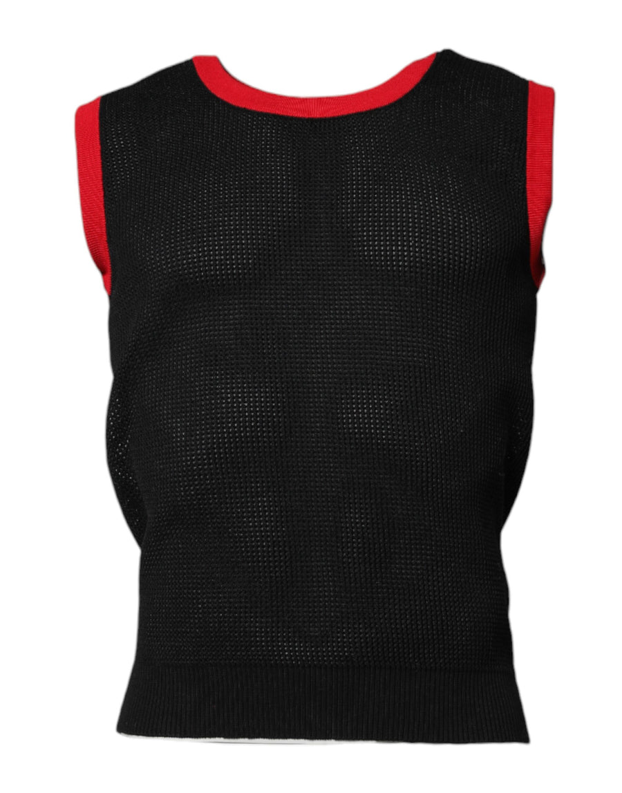 Dolce & Gabbana 89% Cotton 11% Polyester tank top in black