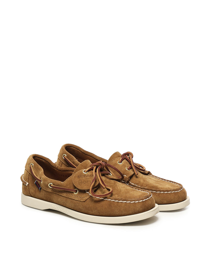 Sebago Flat Shoes Curry Yellow Suede