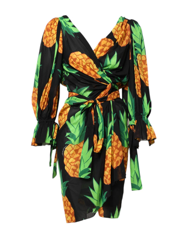 Dolce & Gabbana 92% Silk 8% Elastane dress in black