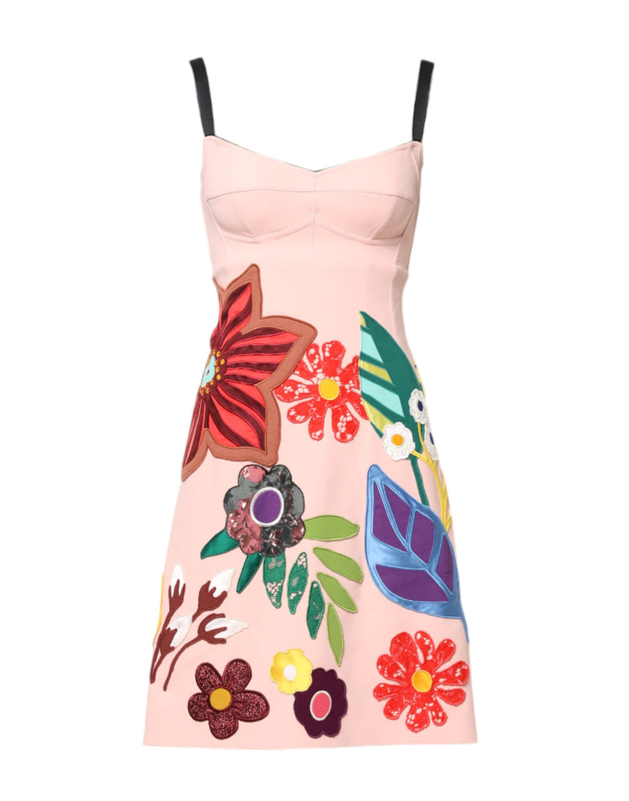 Dolce & Gabbana 50% Viscose 44% Acetate 4% Elastane 2% Nylon mini dress in pink