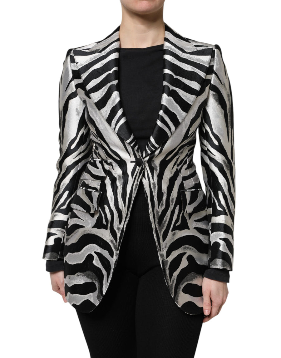 Dolce & Gabbana 84% Polyester blazer in black