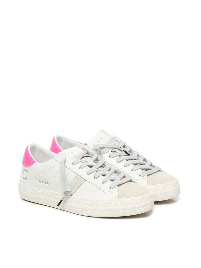D.a.t.e. Sneakers White/fuxia Calfskin
