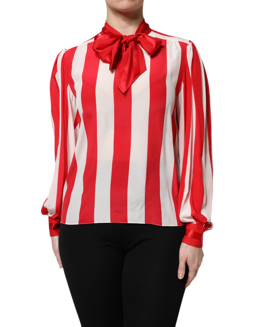 Dolce & Gabbana 100% Silk blouse in red