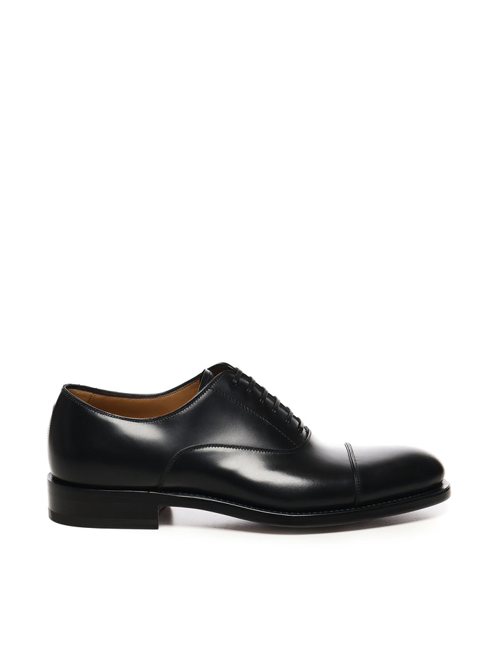 Ferragamo Flat Shoes Black Calfskin