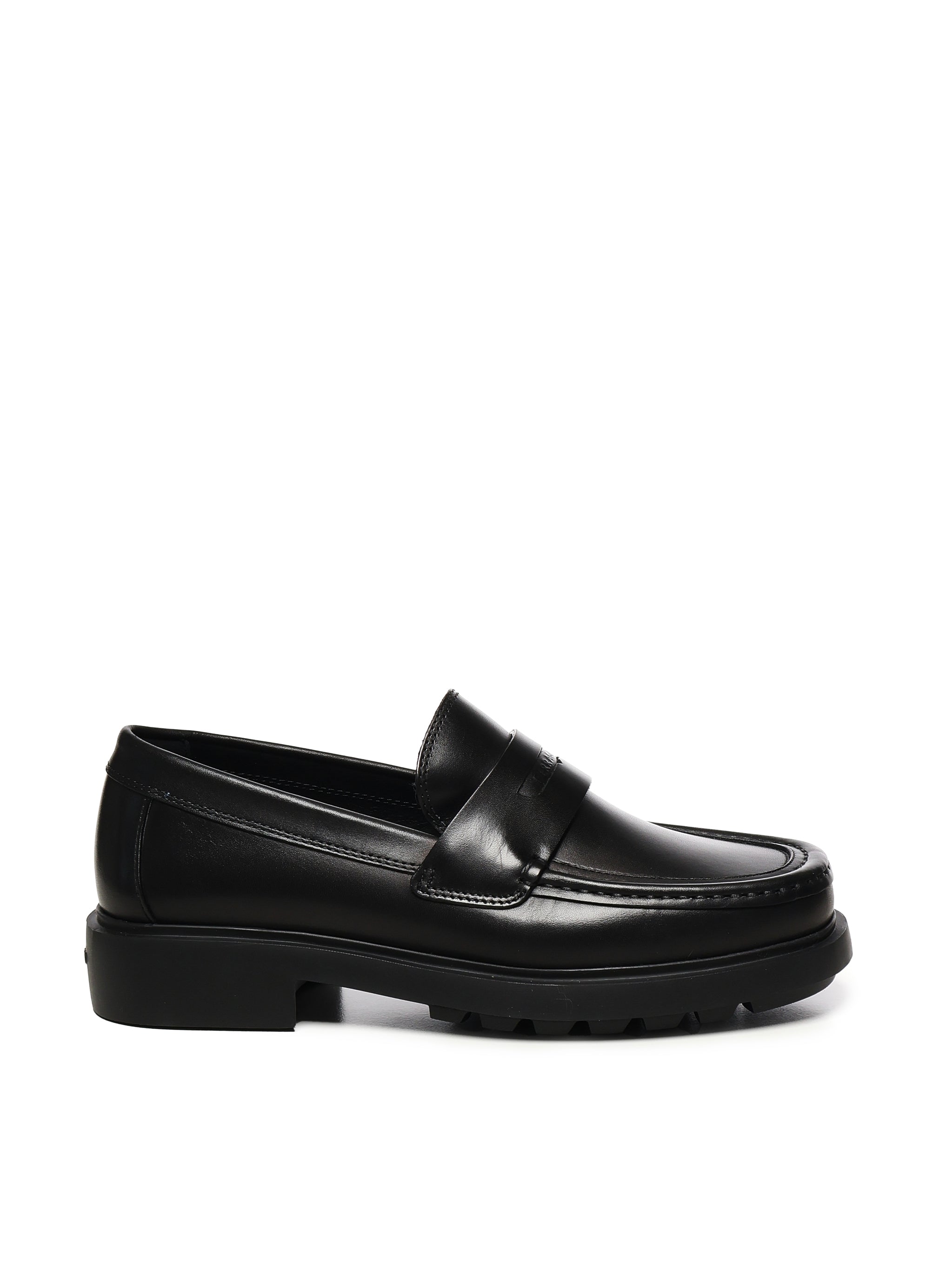 Ferragamo Flat Shoes Black Calfskin