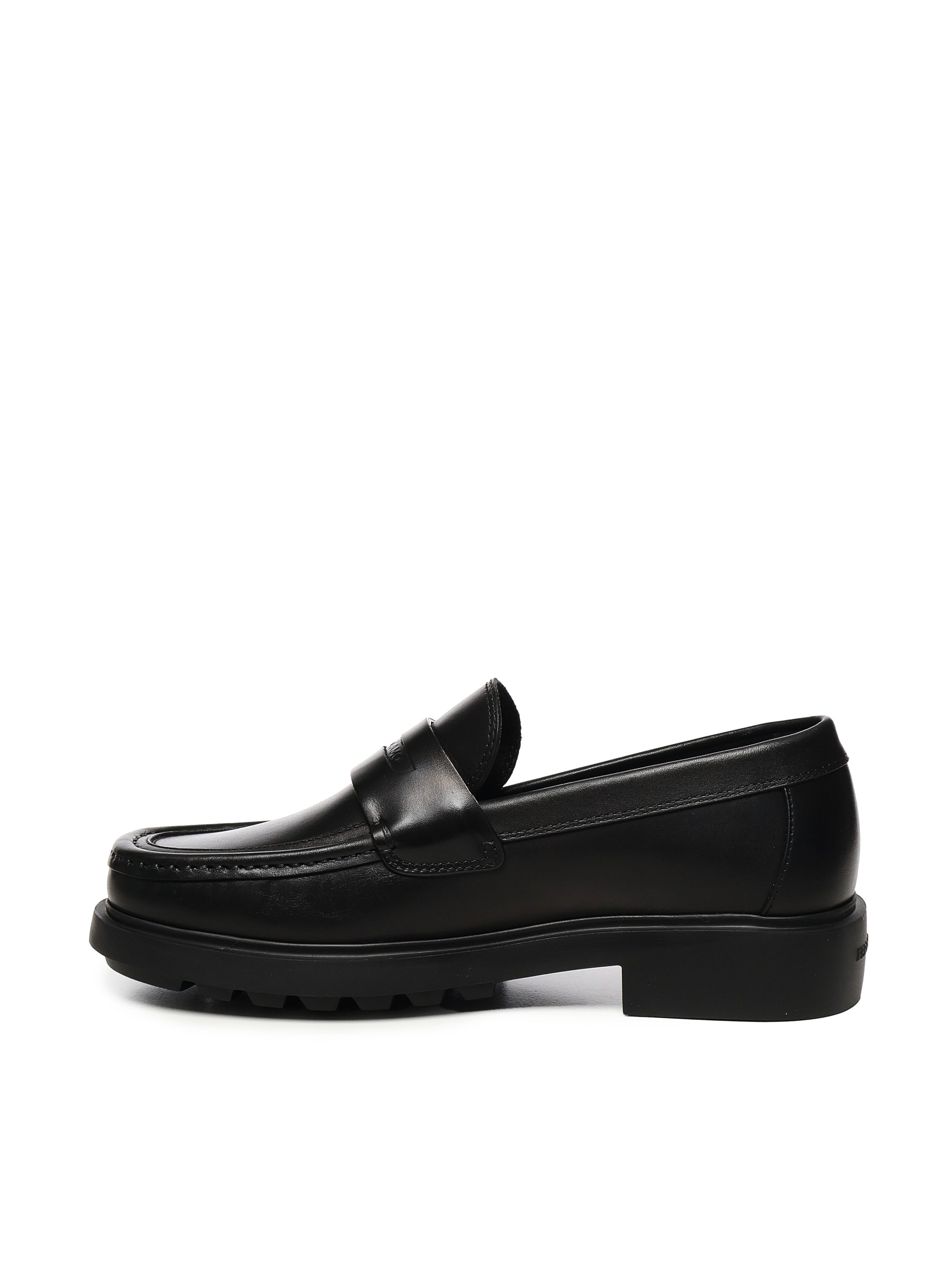 Ferragamo Flat Shoes Black Calfskin