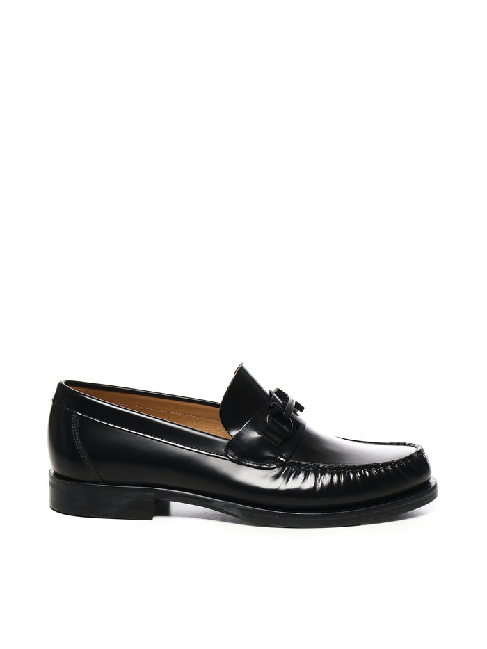 Ferragamo Flat Shoes Black Calfskin