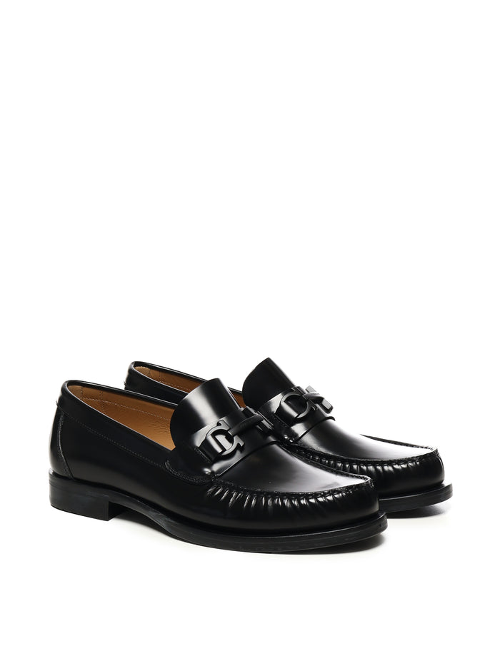 Ferragamo Flat Shoes Black Calfskin