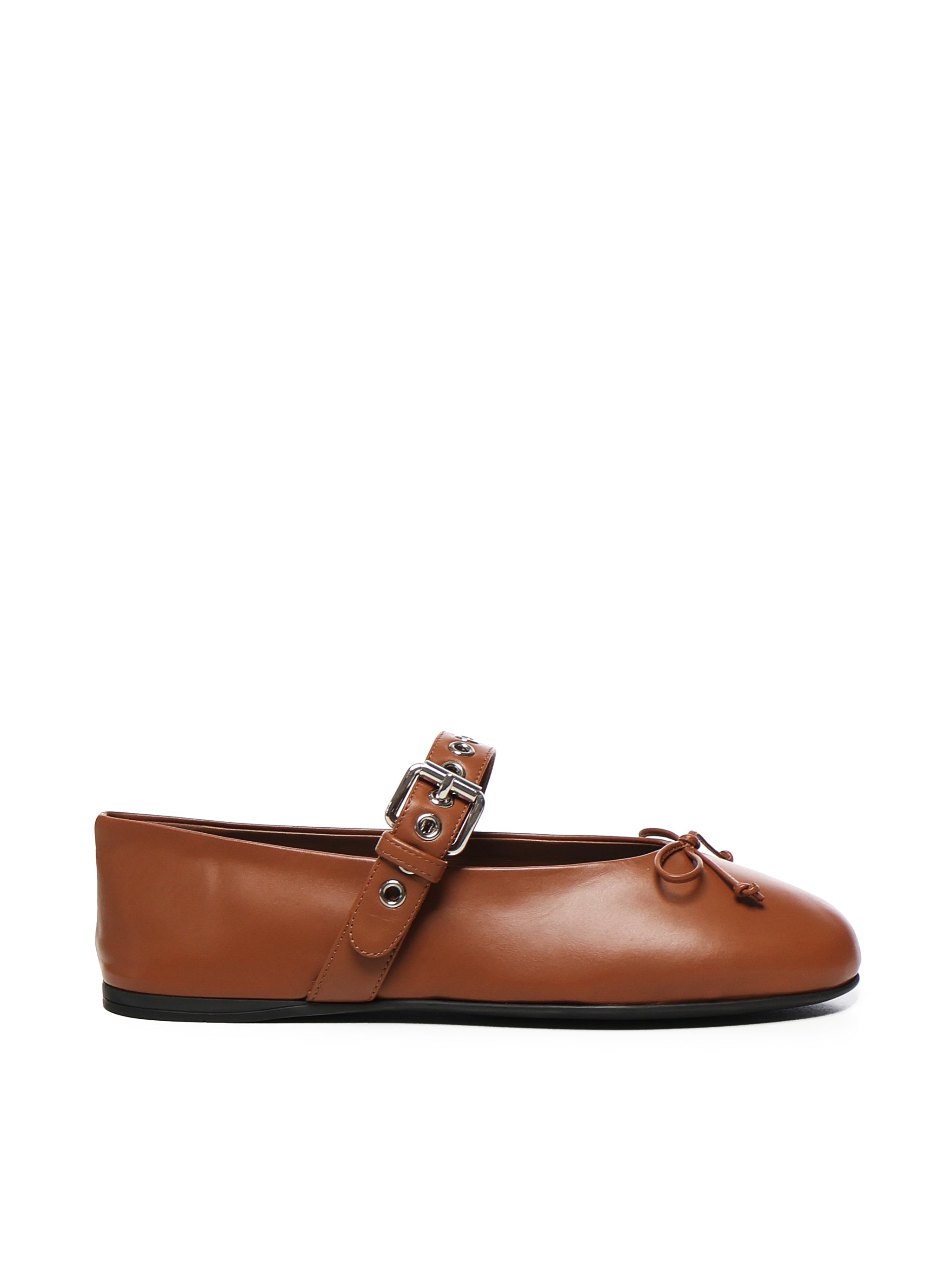 Miu Flat shoes Brandy Calfskin