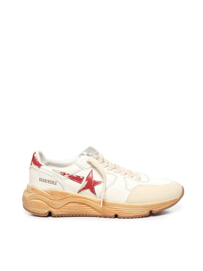 Golden Goose Sneakers Off-white/red Ovine Leather