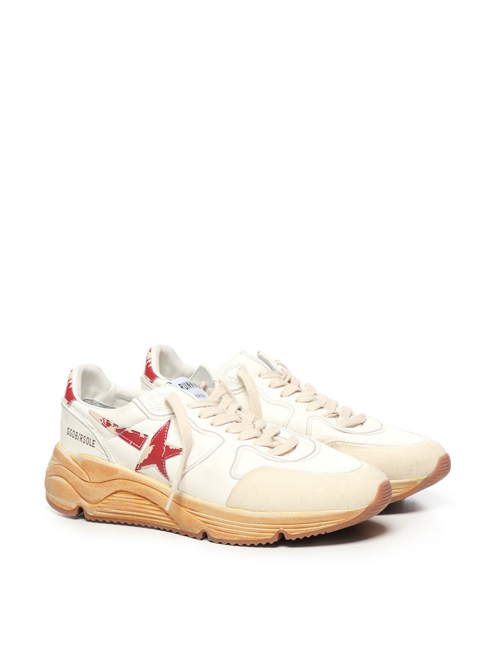 Golden Goose Sneakers Off-white/red Ovine Leather