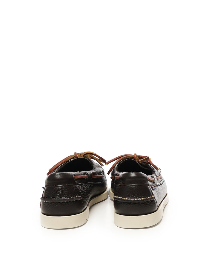 Sebago Flat Shoes Dark Brown Leather
