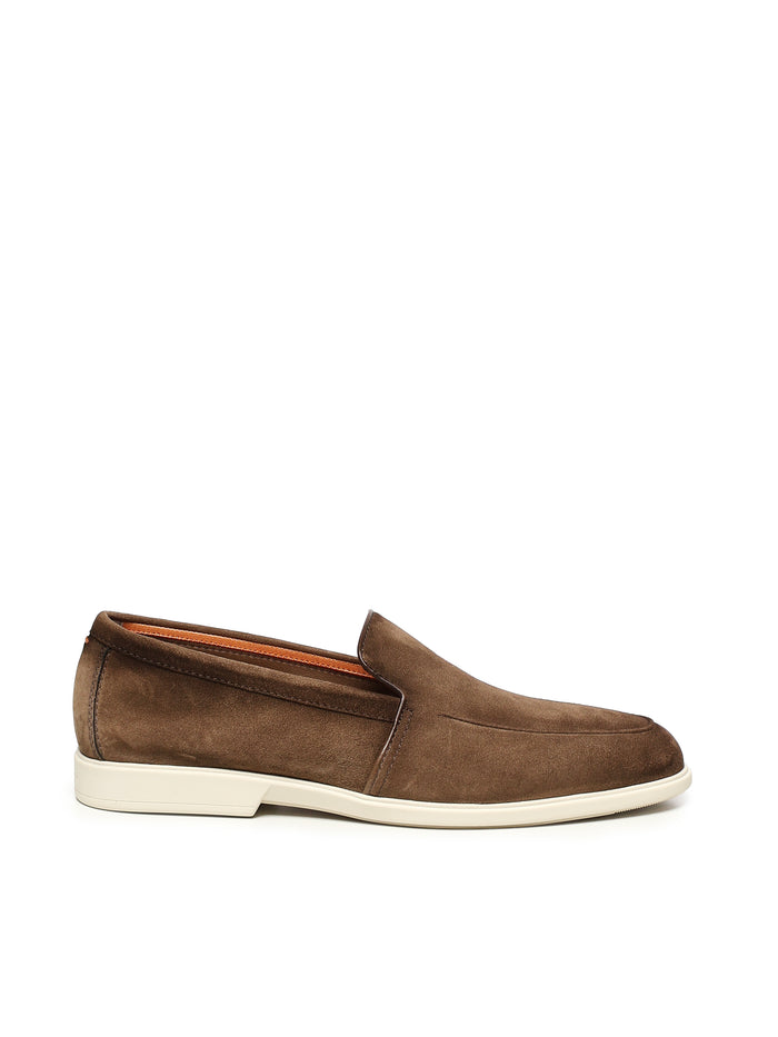 Santoni Flat Shoes Brown Suede