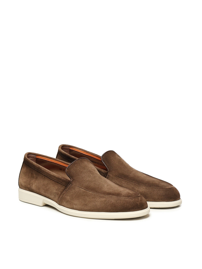 Santoni Flat Shoes Brown Suede