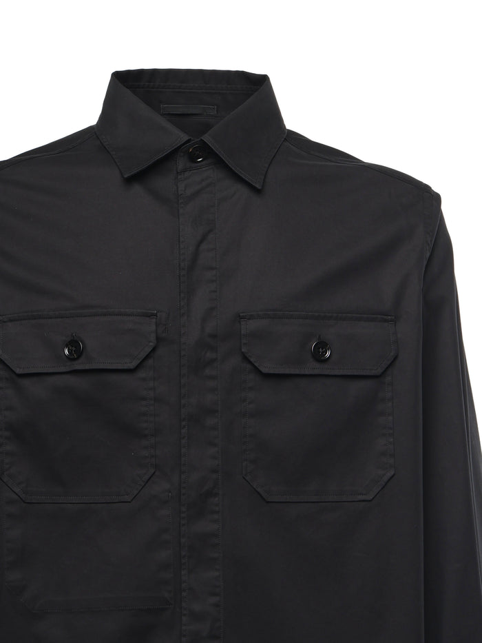 Zegna Shirts Black Cotton