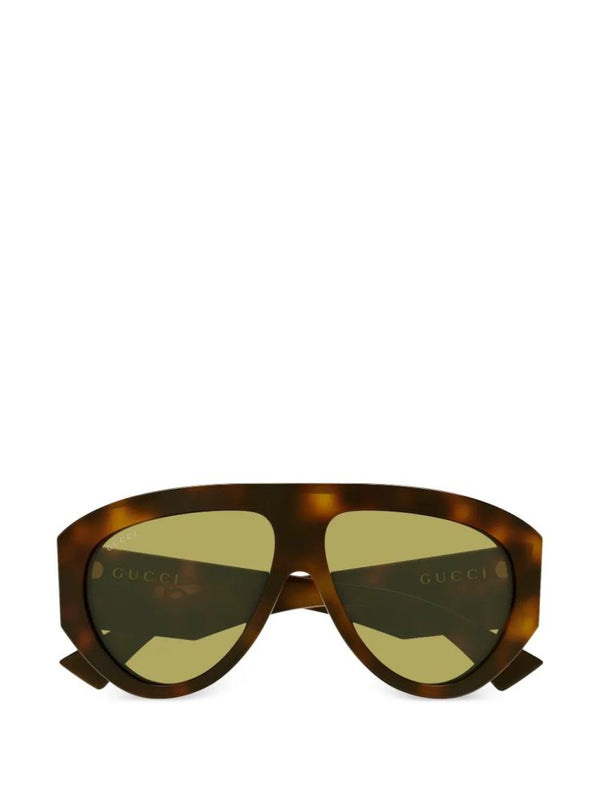 Gucci - Gg2128s002 Shiny Medium Havana Acétate Recyclé Sunglasses