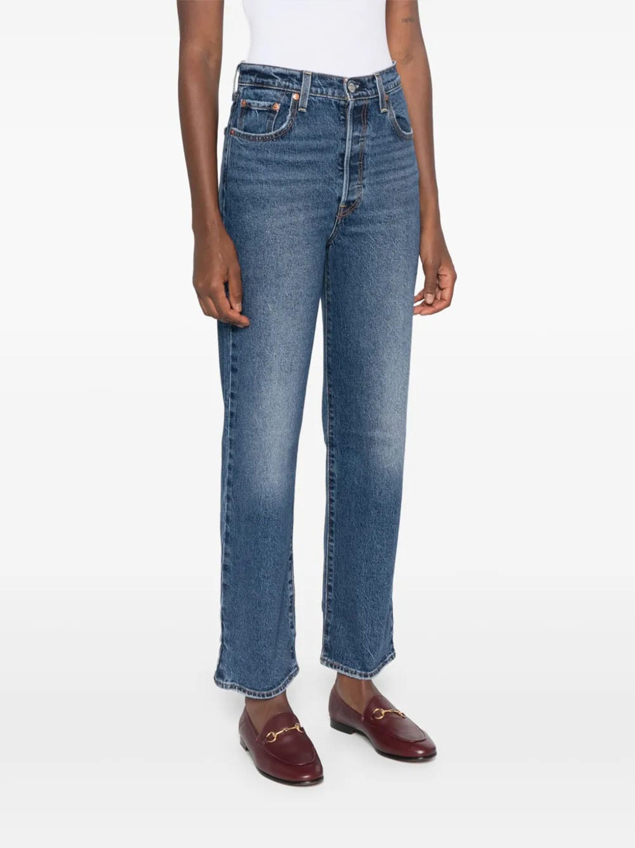 Ribcage Straight Ankle Blue Jean