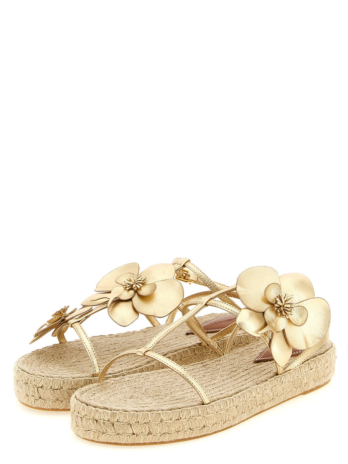Orchid sandals Gold Leather