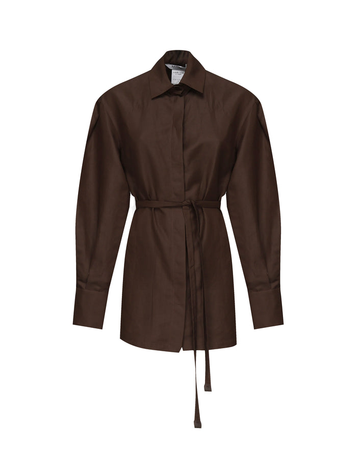 Max Mara Shirts Brown Linen