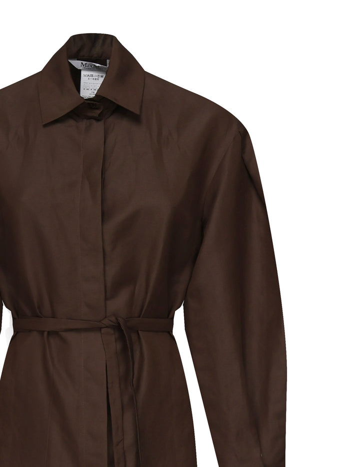 Max Mara Shirts Brown Linen