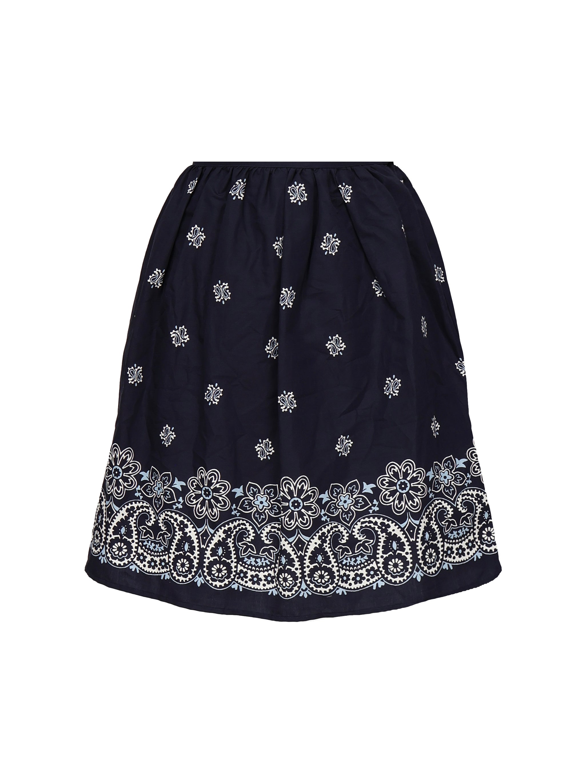 Miu Skirts Blu Bianco Cotton Linen