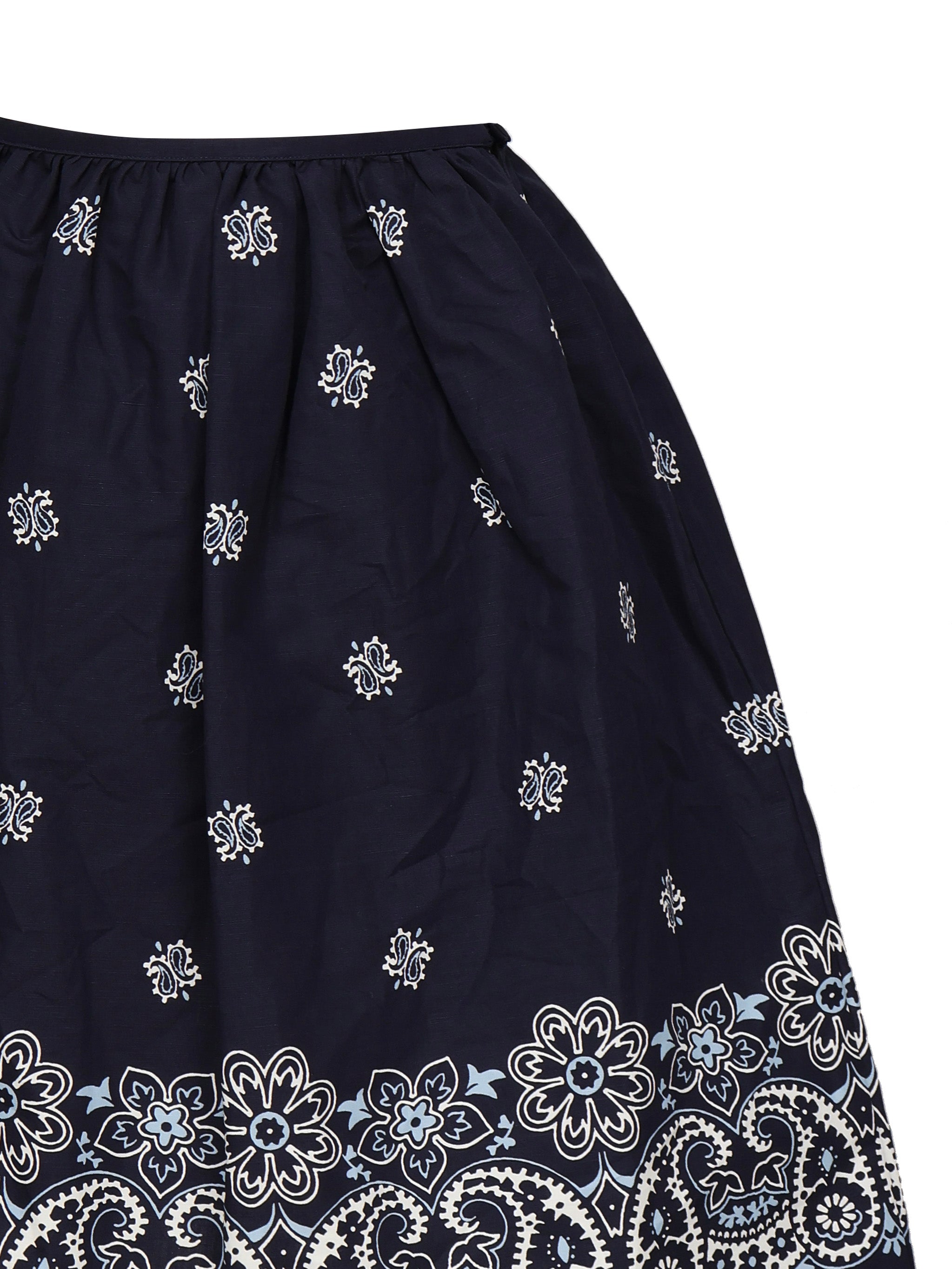 Miu Skirts Blu Bianco Cotton Linen